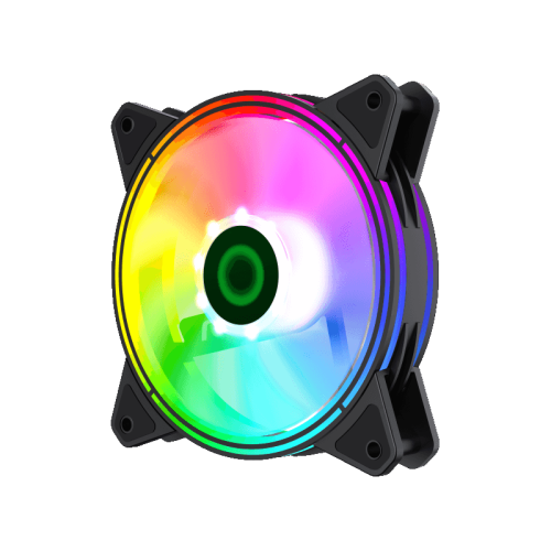 Комплект кулеров для корпуса ПК + контроллер вентиляторов/ Gamemax RQ300 kit, 3x12CM Rainbow ARGB fans, remote controller