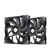 Вентилятор для корпуса Thermaltake Toughfan 14 140х140x25 черный 4-pin 25.2дБ (упак.:2шт) (CL-F085-PL14BL-A) Ret [CL-F085-PL14BL-A]