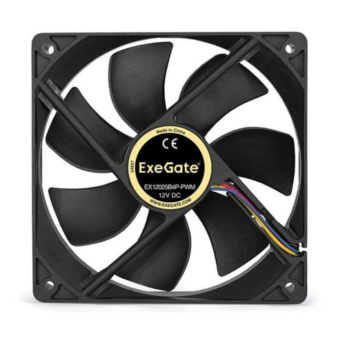 Вентилятор для корпуса Exegate EX283391RUS 120х120x25 черный 4-pin 25дБ OEM Вентилятор для корпуса Exegate EX283391RUS 120х120x25 черный 4-pin 25дБ OEM