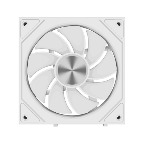 Кулер для корпуса/ Case Cooler PCCooler F3 X120R ARGB WH Reverse (120x120x25mm, 4-pin PWM, ARGB, 54CFM, 28.4dBA, 1800RPM, White)