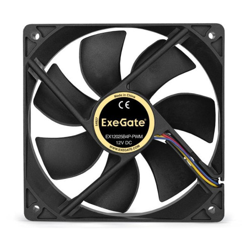 Вентилятор для корпуса Exegate EX283391RUS 120х120x25 черный 4-pin 25дБ OEM Вентилятор для корпуса Exegate EX283391RUS 120х120x25 черный 4-pin 25дБ OEM