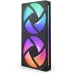 Кулер для корпуса ПК/ Case Cooler NZXT F240 RGB Core (120x120x25mm, 4-pin PWM, RGB, 75.12CFM, 30dBA, 2400RPM, Black, Single-Frame RGB Fan Unit)