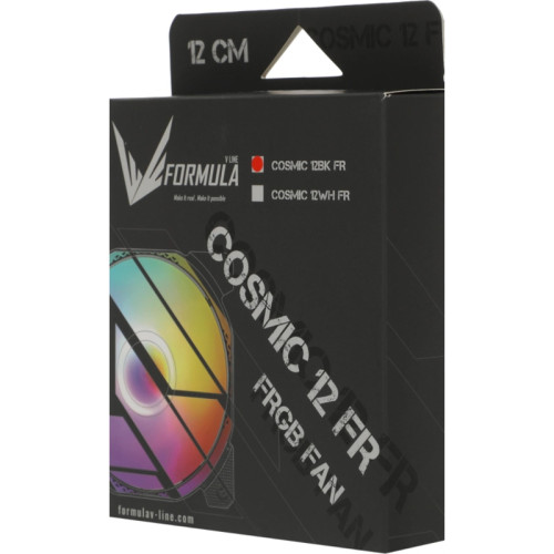 Вентилятор для корпуса Formula Cosmic 12BK FR RGB 120х120x25 черный 3-pin 4-pin (Molex) 22.3дБ Ret [COSMIC 12BK FR]