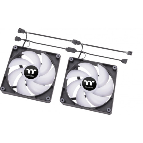 Вентилятор для корпуса Thermaltake CT140 ARGB 140х140x25 черный 4-pin 30.5дБ (упак.:2шт) (CL-F150-PL14SW-A) Ret [CL-F150-PL14SW-A]