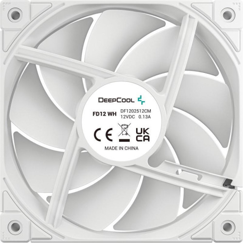 Вентилятор для корпуса Deepcool FD12 120х120x25 белый 4-pin 26.9дБ (R-FD12-WHNPN1-G) Ret [R-FD12-WHNPN1-G]
