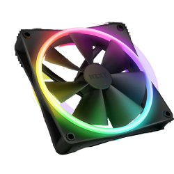 Кулер для корпуса ПК/ Case Cooler NZXT F140 RGB Duo (140x140x25mm, 4-pin PWM, RGB, 84.75CFM, 36dBA, 1800RPM, Black)