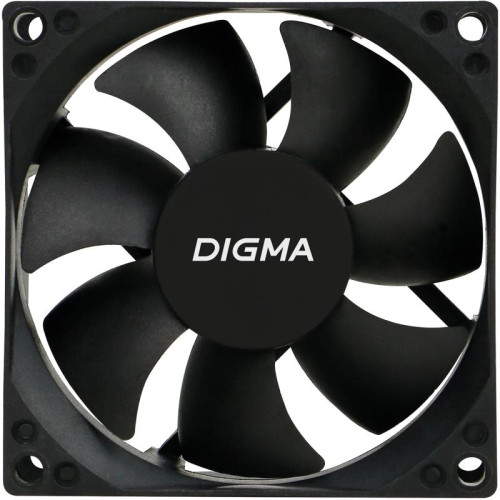 Вентилятор для корпуса Digma DFAN-80 80х80x25 черный 3-pin 4-pin (Molex) 23дБ Ret [DFAN-80]