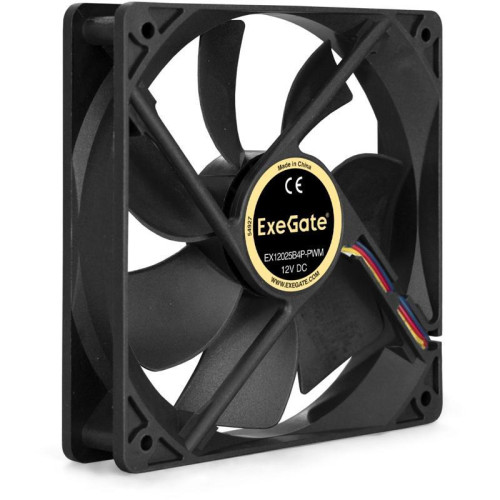 Вентилятор для корпуса Exegate EX283391RUS 120х120x25 черный 4-pin 25дБ OEM Вентилятор для корпуса Exegate EX283391RUS 120х120x25 черный 4-pin 25дБ OEM