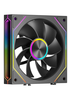 Кулер для корпуса/ Case Cooler PCCooler F3 X120R ARGB BK Reverse (120x120x25mm, 4-pin PWM, ARGB, 54CFM, 28.4dBA, 1800RPM, Black)