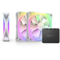 Комплект кулеров для корпуса ПК/ Case Cooler NZXT F120 RGB DUO Triple Pack (120x120x25mm, 4-pin PWM, RGB, 48.58CFM, 29dBA, 1800RPM, White, 3pcs)