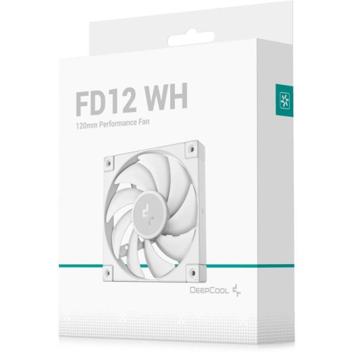 Вентилятор для корпуса Deepcool FD12 120х120x25 белый 4-pin 26.9дБ (R-FD12-WHNPN1-G) Ret [R-FD12-WHNPN1-G]