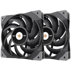 Вентилятор для корпуса Thermaltake Toughfan 12 120х120x25 черный 4-pin 22.3дБ (упак.:2шт) (CL-F082-PL12BL-A) Ret [CL-F082-PL12BL-A]