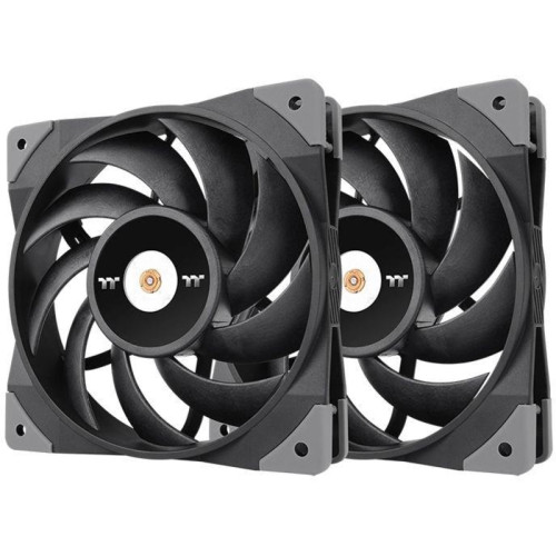 Вентилятор для корпуса Thermaltake Toughfan 12 120х120x25 черный 4-pin 22.3дБ (упак.:2шт) (CL-F082-PL12BL-A) Ret [CL-F082-PL12BL-A]