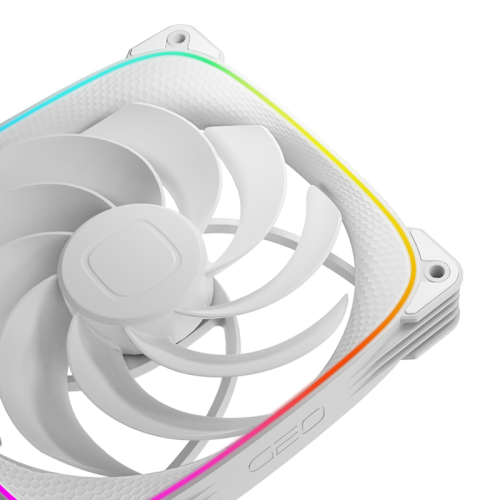 Вентилятор корпусный/ Case Cooler Geometric Future Squama 2503RW-14 Reverse (140x140x25mm, 4-pin PWM, ARGB, 71.8CFM, 34.0dBA, 2100RPM, White)