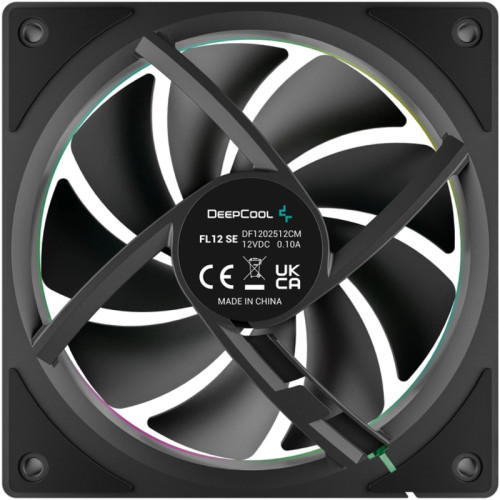 Вентилятор для корпуса Deepcool FL12 SE ARGB 120х120x25 черный 4-pin 28.67дБ (упак.:1шт) (R-FL12SE-BKAPN1-G) Ret