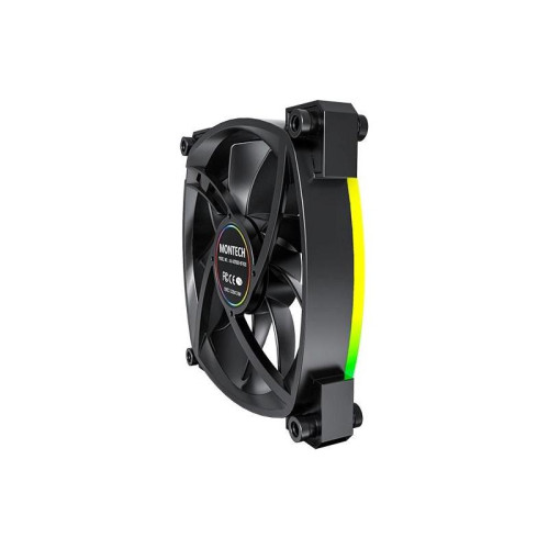 Вентилятор для корпуса Montech AX120 ARGB 120х120x25 черный 4-pin 27дБ (упак.:3шт) (AX120 PWM BLACK 3 IN 1) Ret [AX120 PWM BLACK 3 IN 1]