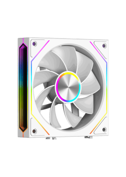 Кулер для корпуса/ Case Cooler PCCooler F3 X120R ARGB WH Reverse (120x120x25mm, 4-pin PWM, ARGB, 54CFM, 28.4dBA, 1800RPM, White)