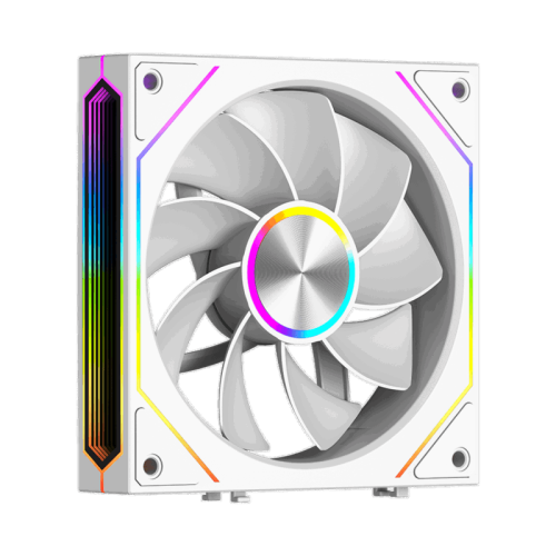 Кулер для корпуса/ Case Cooler PCCooler F3 X120R ARGB WH Reverse (120x120x25mm, 4-pin PWM, ARGB, 54CFM, 28.4dBA, 1800RPM, White)