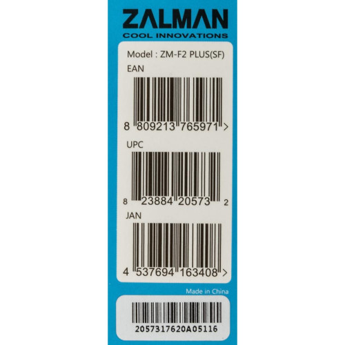 Вентилятор для корпуса Zalman ZM-F2 Plus (SF) 90х90x25 черный 3-pin 23дБ Ret [ZM-F2 PLUS (SF)]