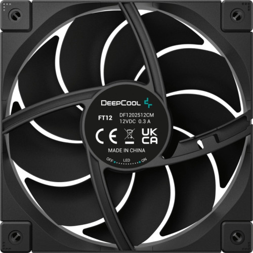 Вентилятор для корпуса Deepcool FT12 120х120x25 черный 4-pin 32дБ (R-FT12-BKWPN1-G) Ret [R-FT12-BKWPN1-G]