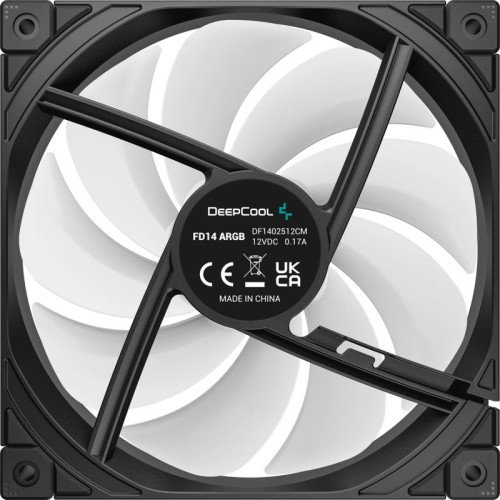 Вентилятор для корпуса Deepcool FD14 ARGB 140х140x25 черный 4-pin 25.6дБ (R-FD14-BKAPN1-G) Ret [R-FD14-BKAPN1-G]