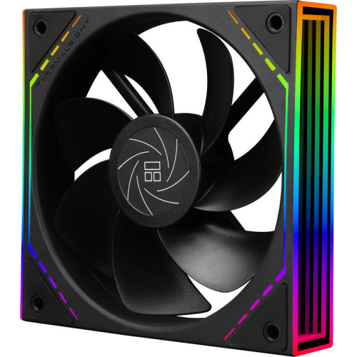 Кулер для корпуса/ Case Cooler Thermalright TL-M12R Reverse (124x120x25mm, 4-pin PWM, ARGB, 42.6CFM, 23.2dBA, 1500RPM, Black)