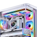 Кулер для корпуса/ Case Cooler JONSBO ZB-240WR Reverse (2x120x120mm, 4-pin PWM, ARGB, 65.26CFM, 36.6dBA, 2400RPM, White, Single-Frame RGB Fan Unit)