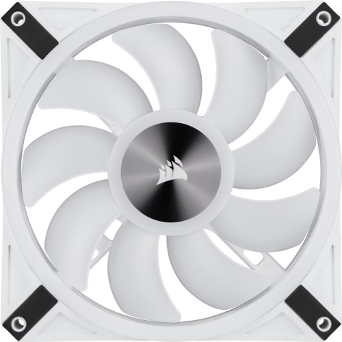 Кулер для корпуса/ Case Cooler Corsair iCUE QL140 RGB 140mm (140x140x25mm, 4-pin PWM, RGB, 50.2CFM, 26dBA, 1250RPM, White, 2pcs)