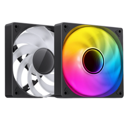 Кулер для корпуса/ Case Cooler JONSBO SL-120BR Reverse (120x120x25mm, 4-pin PWM, ARGB, 59.48CFM, 32.0dBA, 1500RPM, Black)