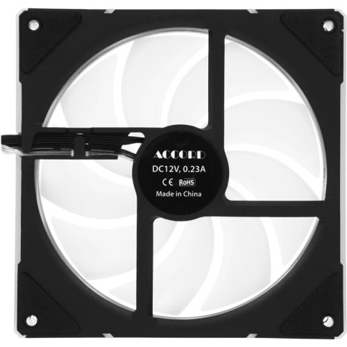 Вентилятор для корпуса Accord ACC-YF14 ARGB 140х140x25 черный 4-pin (ACC-YF14 ARGB BLACK) brown box