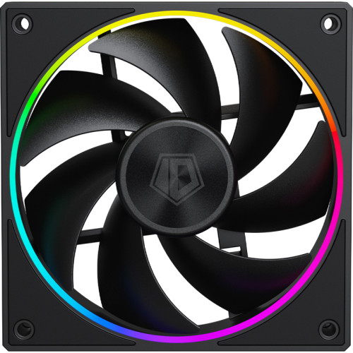 Кулер для корпуса/ Case Cooler ID-COOLING AF-127-ARGB-K (120x120x27mm, 4-pin PWM, ARGB, 78CFM, 29.9dBA, 2000RPM, Black)