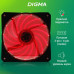 Вентилятор для корпуса Digma DFAN-LED-RED RGB 120х120x25 черный 3-pin 4-pin (Molex) 23дБ Ret [DFAN-LED-RED]