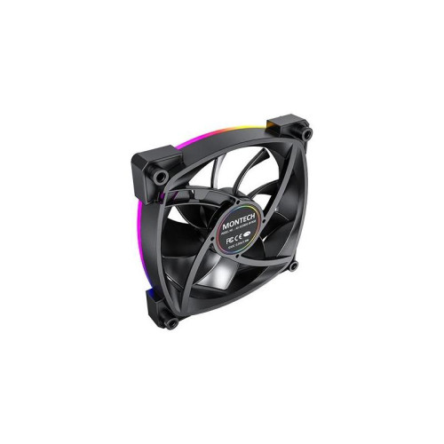 Вентилятор для корпуса Montech AX120 ARGB 120х120x25 черный 4-pin 27дБ (упак.:3шт) (AX120 PWM BLACK 3 IN 1) Ret [AX120 PWM BLACK 3 IN 1]