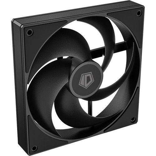 Кулер для корпуса/ Case Cooler ID-COOLING AS-140-K (140x140x25mm, 4-pin PWM, 72.2CFM, 24.9dBA, 1800RPM, Black)
