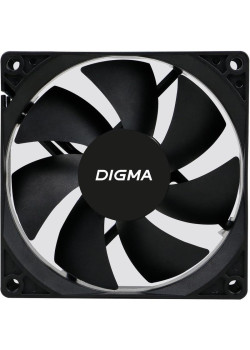 Вентилятор для корпуса Digma DFAN-90 90х90x25 черный 3-pin 4-pin (Molex) 23дБ Ret [DFAN-90]