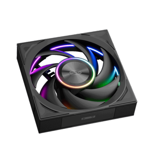 Кулер для корпуса/ Case Cooler PCCooler F7 X120 ARGB BK 3IN1 (120x120x28mm, 4-pin PWM, ARGB, 83CFM, 33.1dBA, 3000RPM, Black, 3pcs)