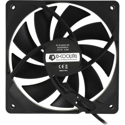 Вентилятор для корпуса ID-Cooling FL-12025K 120х120x25 черный 3-pin 21дБ Ret [FL-12025K]