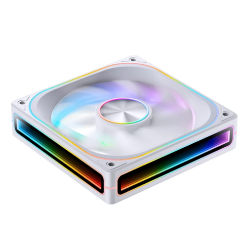 Кулер для корпуса/ Case Cooler JONSBO ZA-120WR Reverse (120x120x28mm, 4-pin PWM, ARGB, 62.4CFM, 37.3dBA, 2400RPM, White)