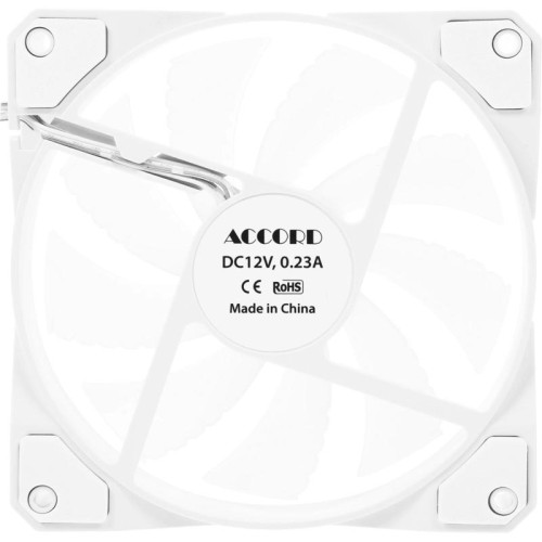 Вентилятор для корпуса Accord ACC-XF12 ARGB 120х120x25 белый 3-pin 23.7дБ (ACC-XF12 ARGB WHITE) brown box