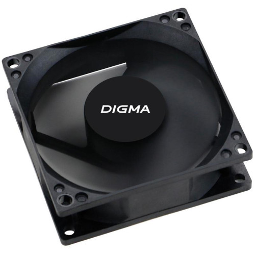 Вентилятор для корпуса Digma DFAN-80 80х80x25 черный 3-pin 4-pin (Molex) 23дБ Ret [DFAN-80]