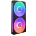 Кулер для корпуса ПК/ Case Cooler NZXT F240 RGB Core (120x120x25mm, 4-pin PWM, RGB, 75.12CFM, 30dBA, 2400RPM, Black, Single-Frame RGB Fan Unit)