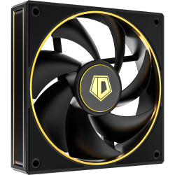 Кулер для корпуса/ Case Cooler ID-COOLING AF-127-GDL (120x120x27mm, 4-pin PWM, 78CFM, 29.9dBA, 2000RPM, Black)