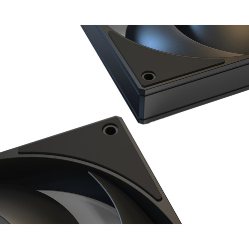 Кулер для корпуса/ Case Cooler ID-COOLING AS-140-K (140x140x25mm, 4-pin PWM, 72.2CFM, 24.9dBA, 1800RPM, Black)