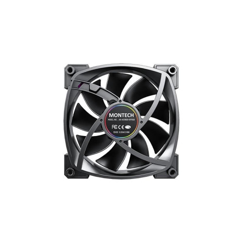 Вентилятор для корпуса Montech AX120 ARGB 120х120x25 черный 4-pin 27дБ (упак.:3шт) (AX120 PWM BLACK 3 IN 1) Ret [AX120 PWM BLACK 3 IN 1]
