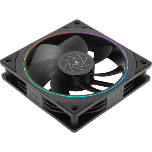 Кулер для корпуса/ Case Cooler Thermalright TL-S12R Reverse (120x120x25mm, 4-pin PWM, ARGB, 47.6CFM, 23.2dBA, 1500RPM, Black)