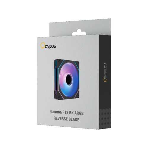 Кулер для корпуса/ Case Cooler Ocypus Gamma F12 BK ARGB REVERSE BLADE (120x120x25mm, 4-pin PWM, ARGB, 50CFM, 31dBA, 1600RPM, Black) Кулер для корпуса/ Case Cooler Ocypus Gamma F12 BK ARGB REVERSE BLADE (120x120x25mm, 4-pin PWM, ARGB, 50CFM, 31dBA, 1600RPM, Black)