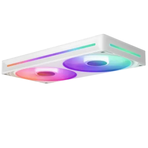 Кулер для корпуса ПК/ Case Cooler NZXT F240 RGB Core (120x120x25mm, 4-pin PWM, RGB, 75.12CFM, 30dBA, 2400RPM, White, Single-Frame RGB Fan Unit)