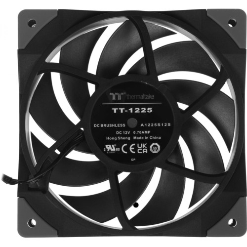 Вентилятор для корпуса Thermaltake Toughfan 12 120х120x25 черный 4-pin 22.3дБ (CL-F117-PL12BL-A) Ret [CL-F117-PL12BL-A]