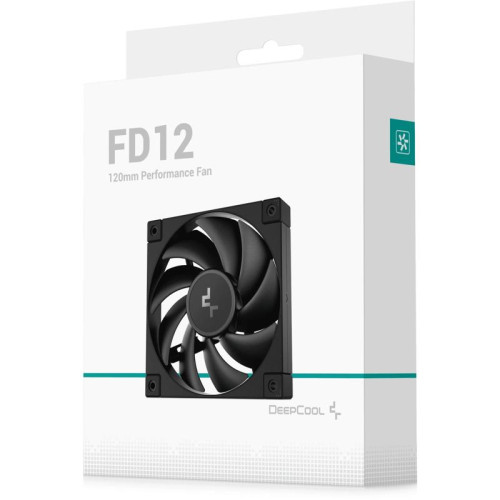 Вентилятор для корпуса Deepcool FD12 120х120x25 черный 4-pin 26.9дБ (R-FD12-BKNPN1-G) Ret [R-FD12-BKNPN1-G]