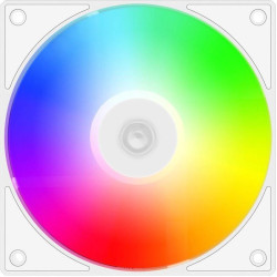 Кулер для корпуса/ Case Cooler ID-COOLING AS-120-ARGB-W (120x120x25mm, 4-pin PWM, ARGB, 58CFM, 27.2dBA, 2000RPM, White)